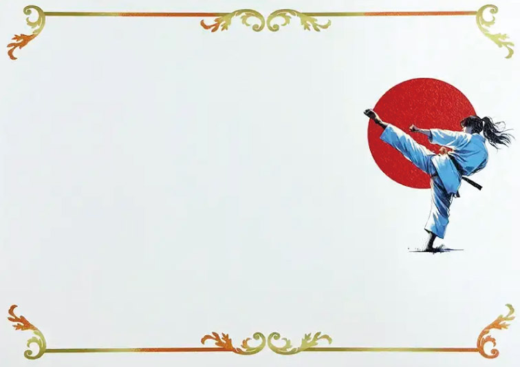 空手上段回し蹴り（ブランク）